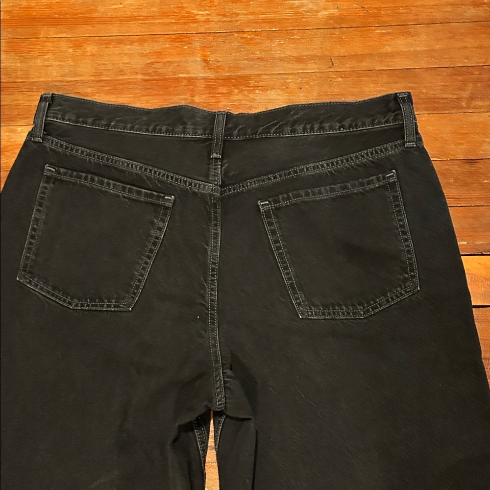 Old Navy Washed Black Jeans Baggy Wide Leg Women’s Size 14 Short - Picture 9 of 9